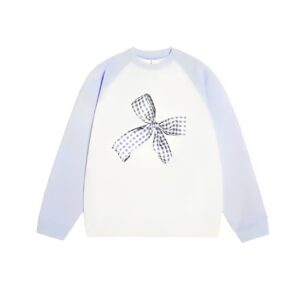Check Bow Crewneck Sweatshirt