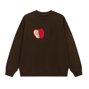 Retro Fun Apple Print Sweatshirt