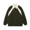 Preppy Style Contrasting Color Sweatshirt
