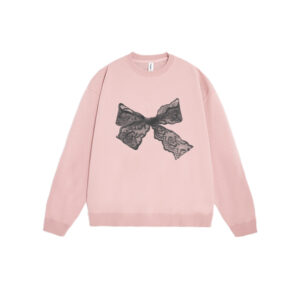 Lace Bow Crewneck Sweatshirt